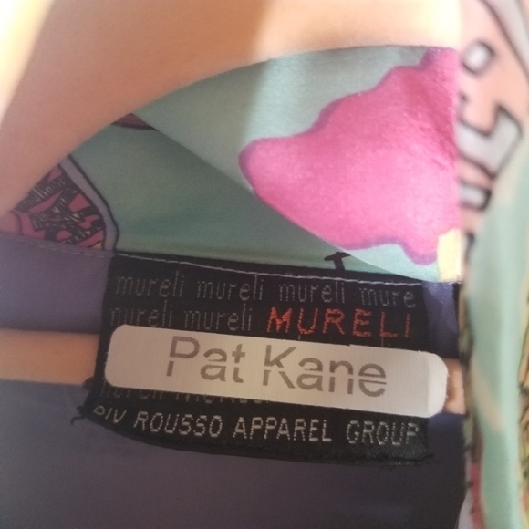 Mureli Vtg 80s silk bomber travel map jacket - Picture 5 of 10